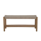 Tongo - Banc Intérieur Et Extérieur - Bois D'Acacia Et Corde Beige