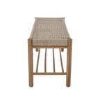 Tongo - Banc Intérieur Et Extérieur - Bois D'Acacia Et Corde Beige