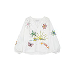 Top Printed V-Neck Smock
