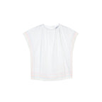 Blouse Neon-Topstitched Organic-Cotton