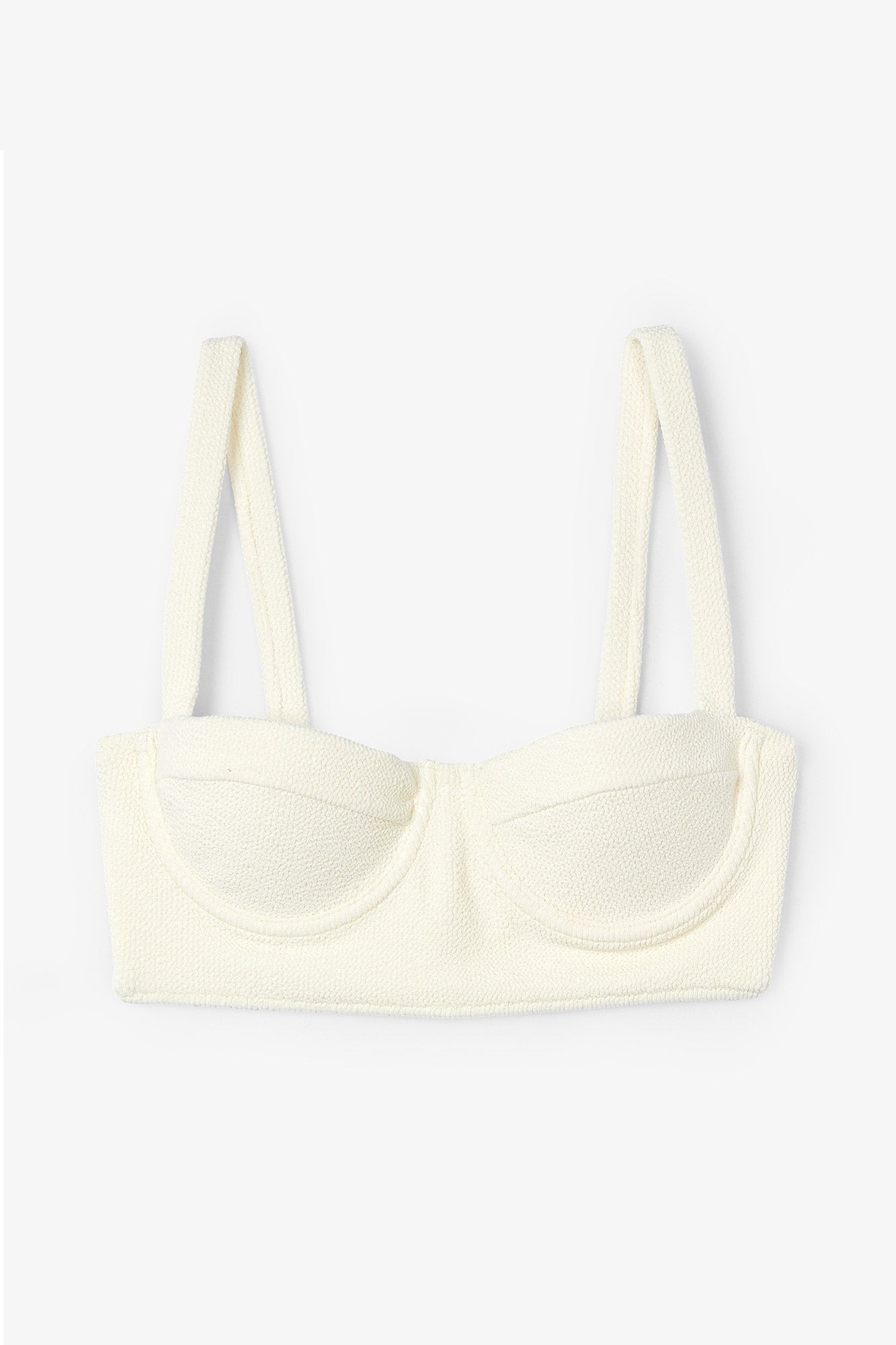 Top Corset Froissé Blanc