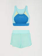 Top Darana - Bleu Céladon/Vague/Jaune Vert - Femme