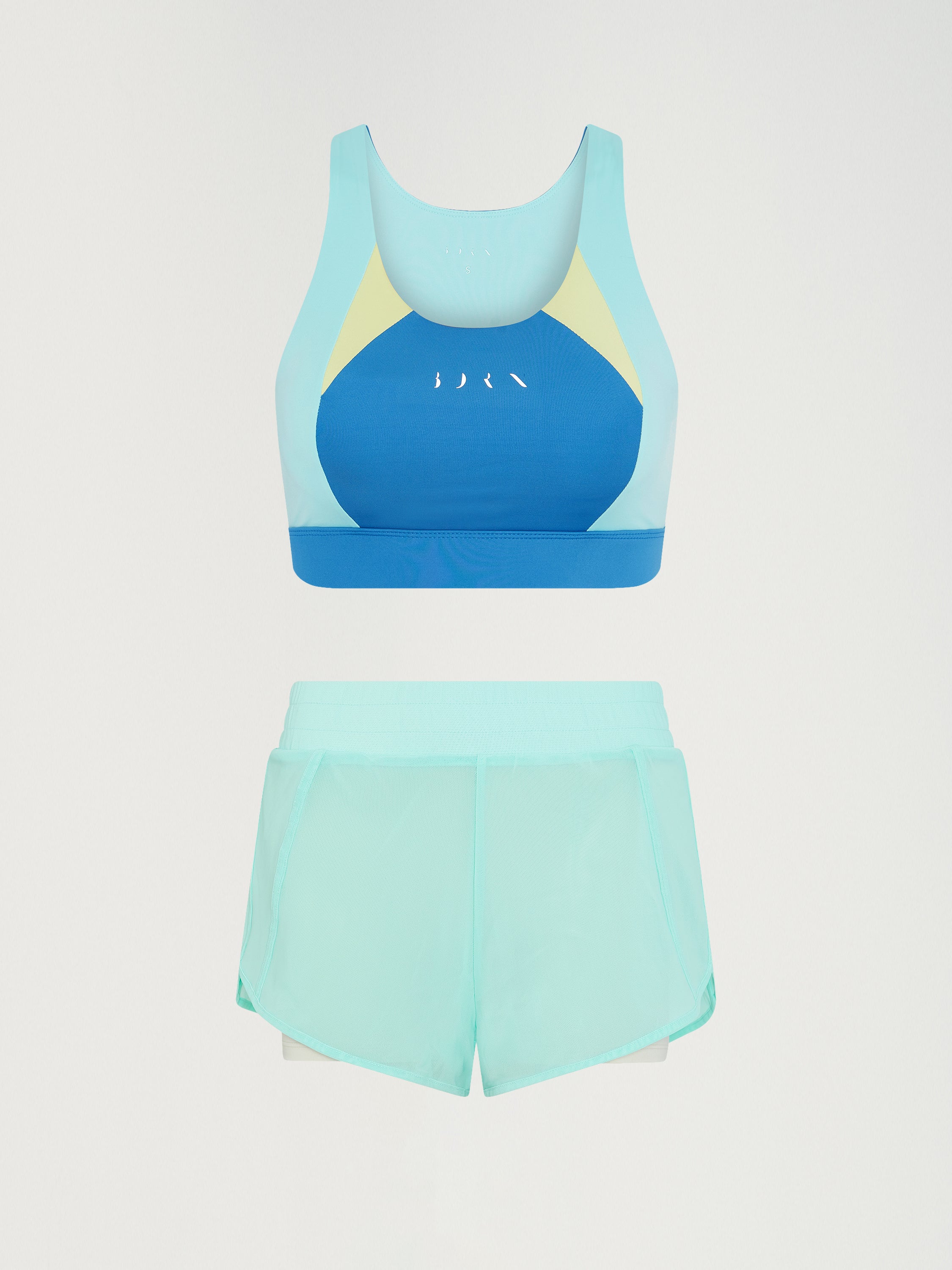 Top Darana - Bleu Céladon/Vague/Jaune Vert - Femme