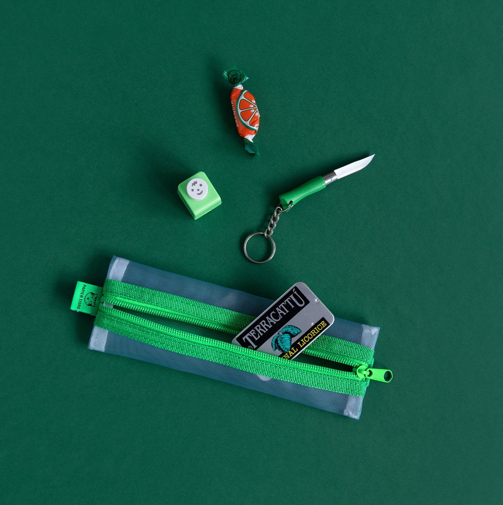 Trousse Kito - Vert & Bleu Ciel