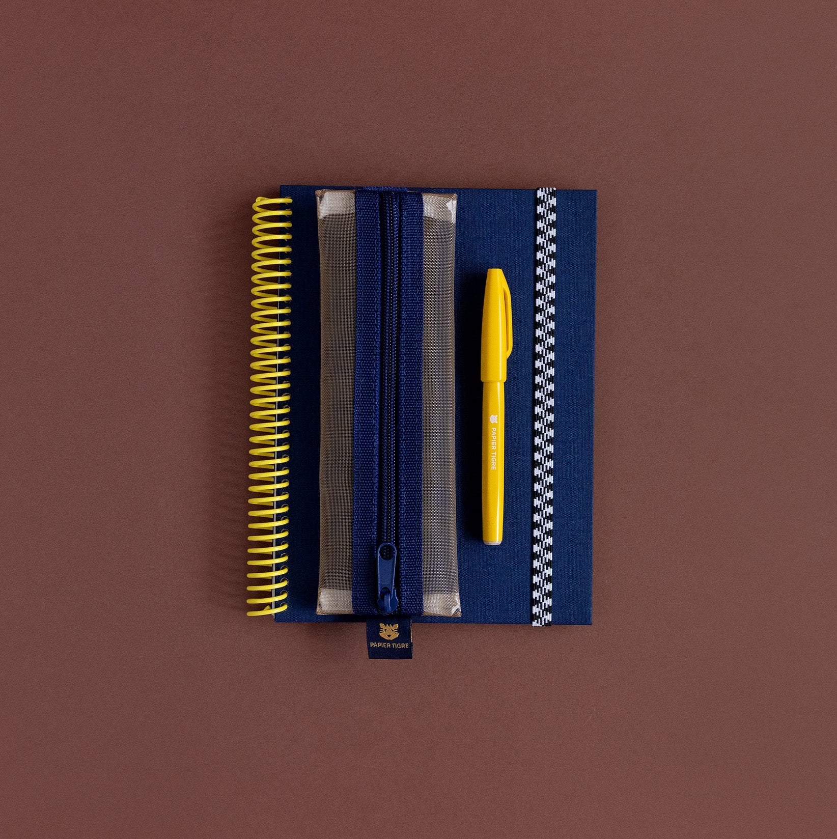 Trousse Kito - Bleu & Camel