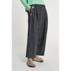 Pantalon Palm Tree Embroidered Wool
