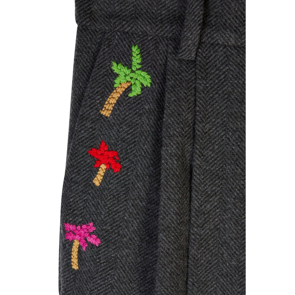 Pantalon Palm Tree Embroidered Wool