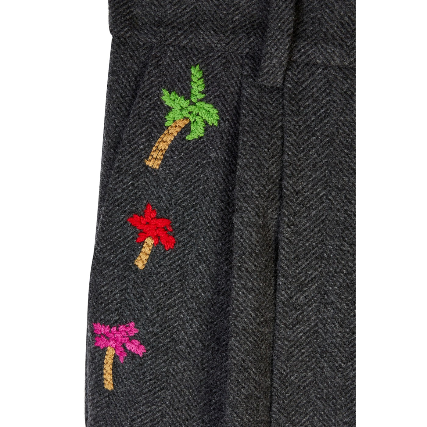 Pantalon Palm Tree Embroidered Wool