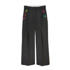 Pantalon Palm Tree Embroidered Wool
