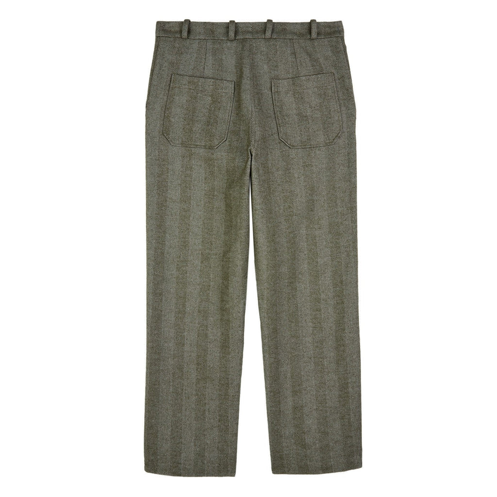 Pantalon Floral Embroidered Herringbone