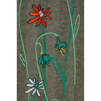 Pantalon Floral Embroidered Herringbone