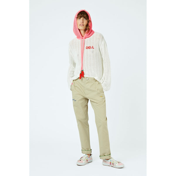 Pantalon Lucky Charm-Embroidered Cotton Chinos