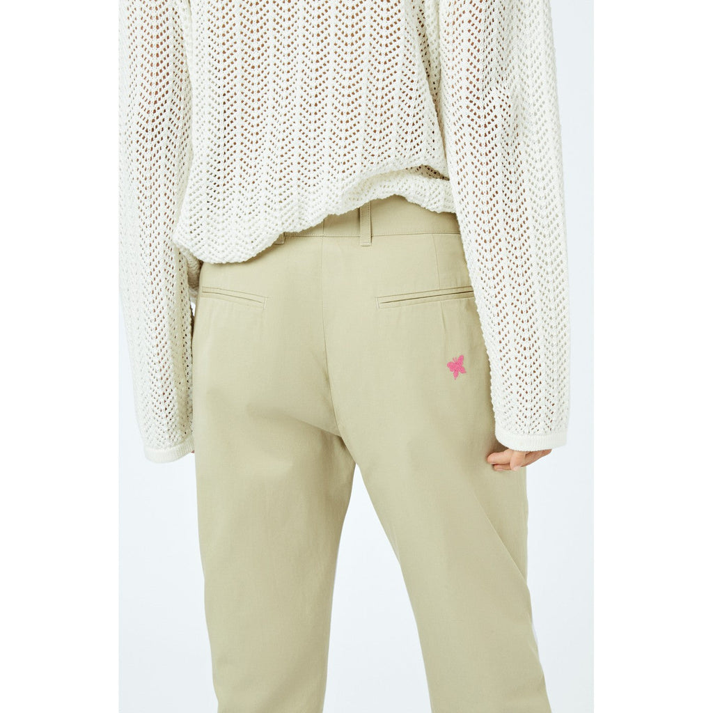 Pantalon Lucky Charm-Embroidered Cotton Chinos