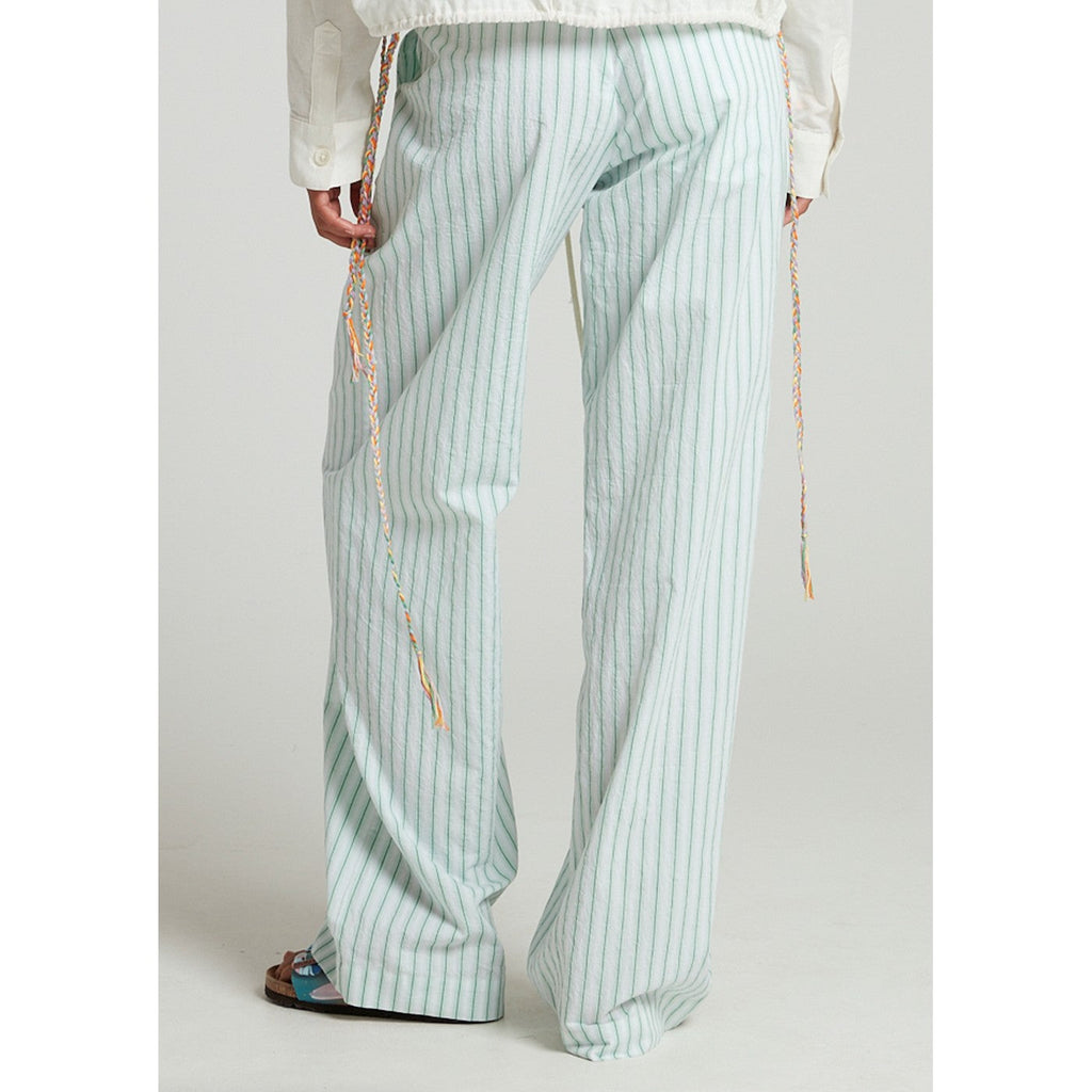 Pantalon Pyjama Style With Vegetable Embroidery