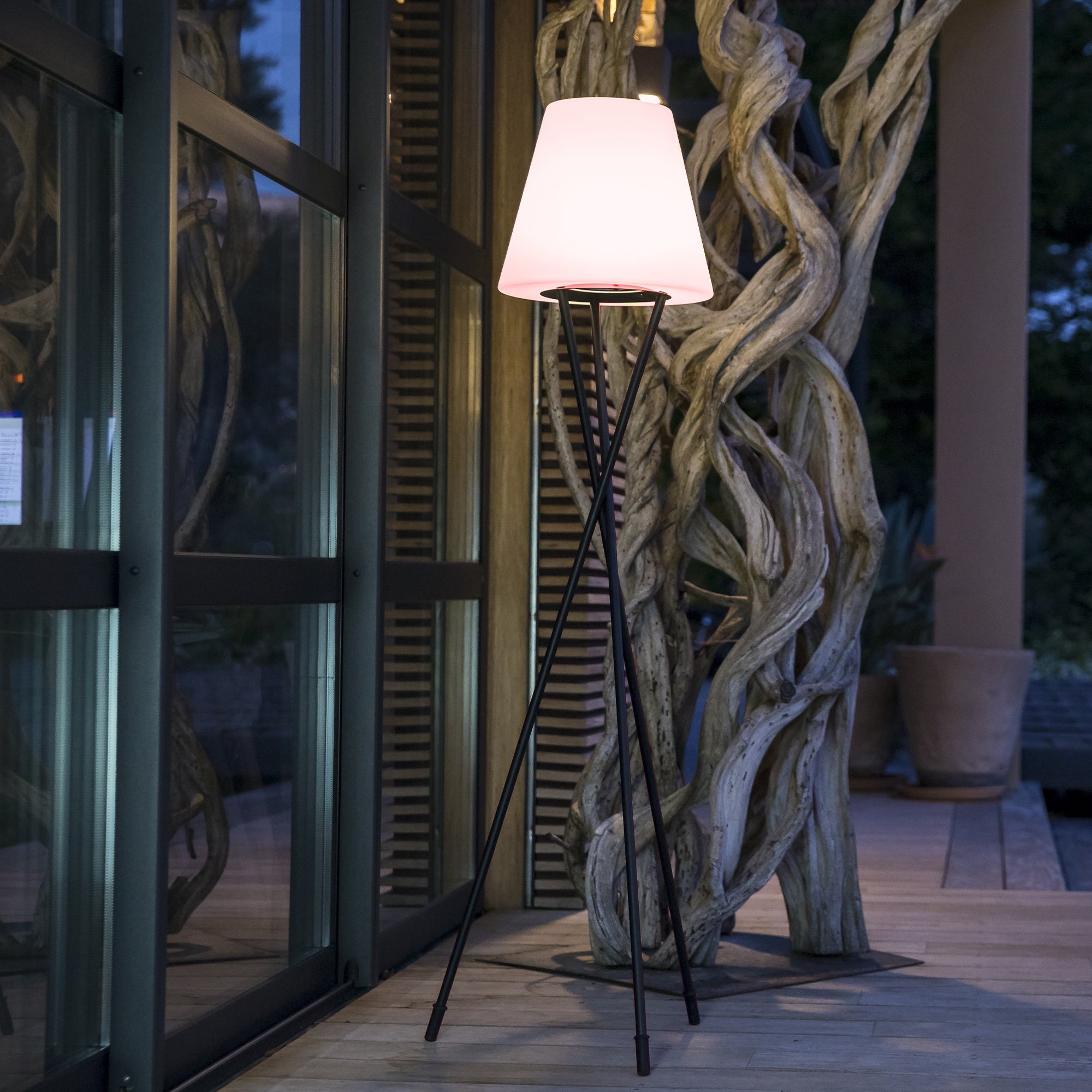 Try - Lampadaire Sans Fil - Polyéthylène - Gris