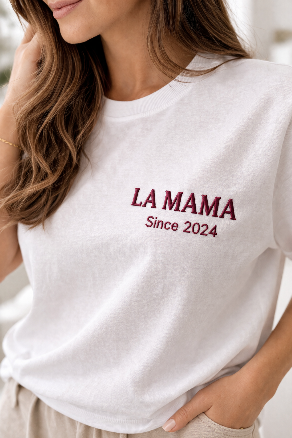 Le T-shirt Mom - Blanc - À Personnaliser