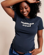 Le T-Shirt Maman Cool En Jersey Côtelé - Charbon
