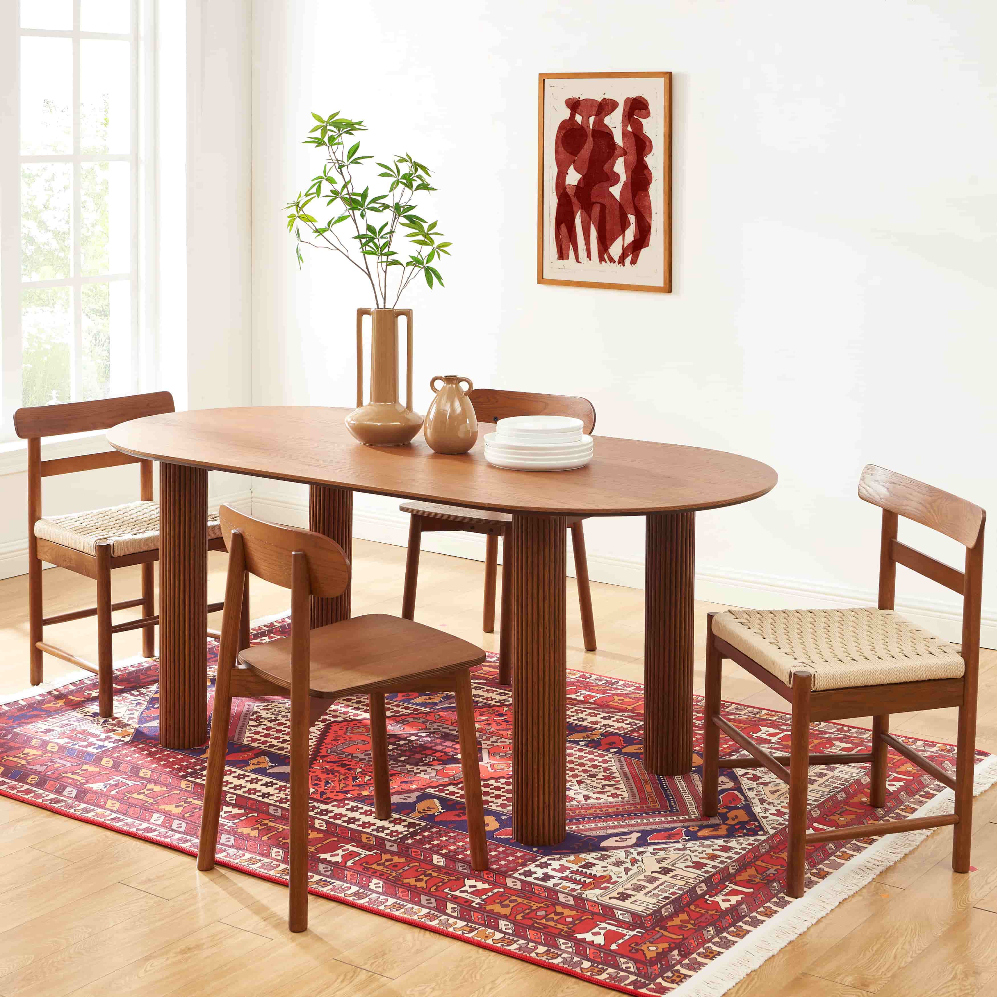 Penelope - Table - Placage Chêne - Noyer