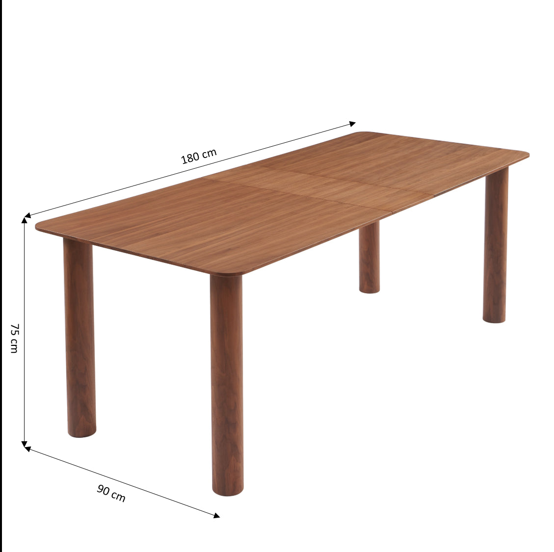 Table À Manger Extensible Pilar - Placage Noyer