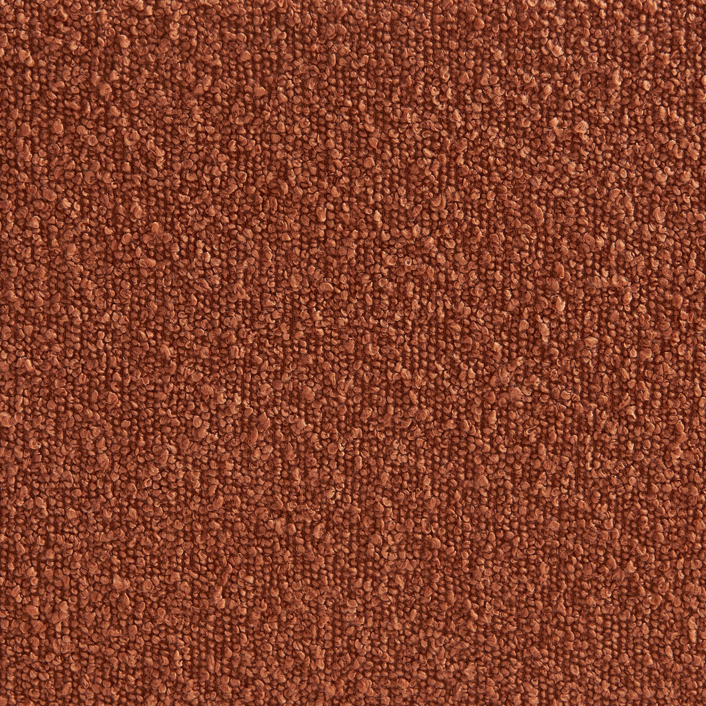Lit Coffre Tsuki - Bouclette Terracotta Cannage - Sommier Inclus