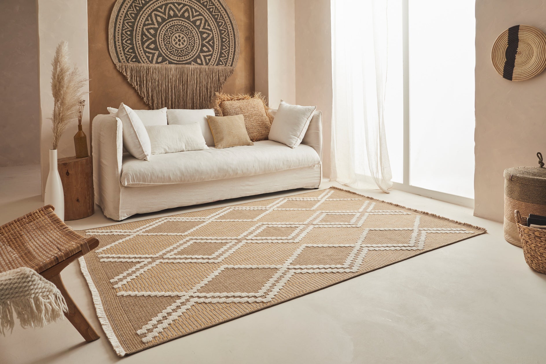 Tulum - Tapis D'Intérieur/Extérieur - Polypropylène - Jaune