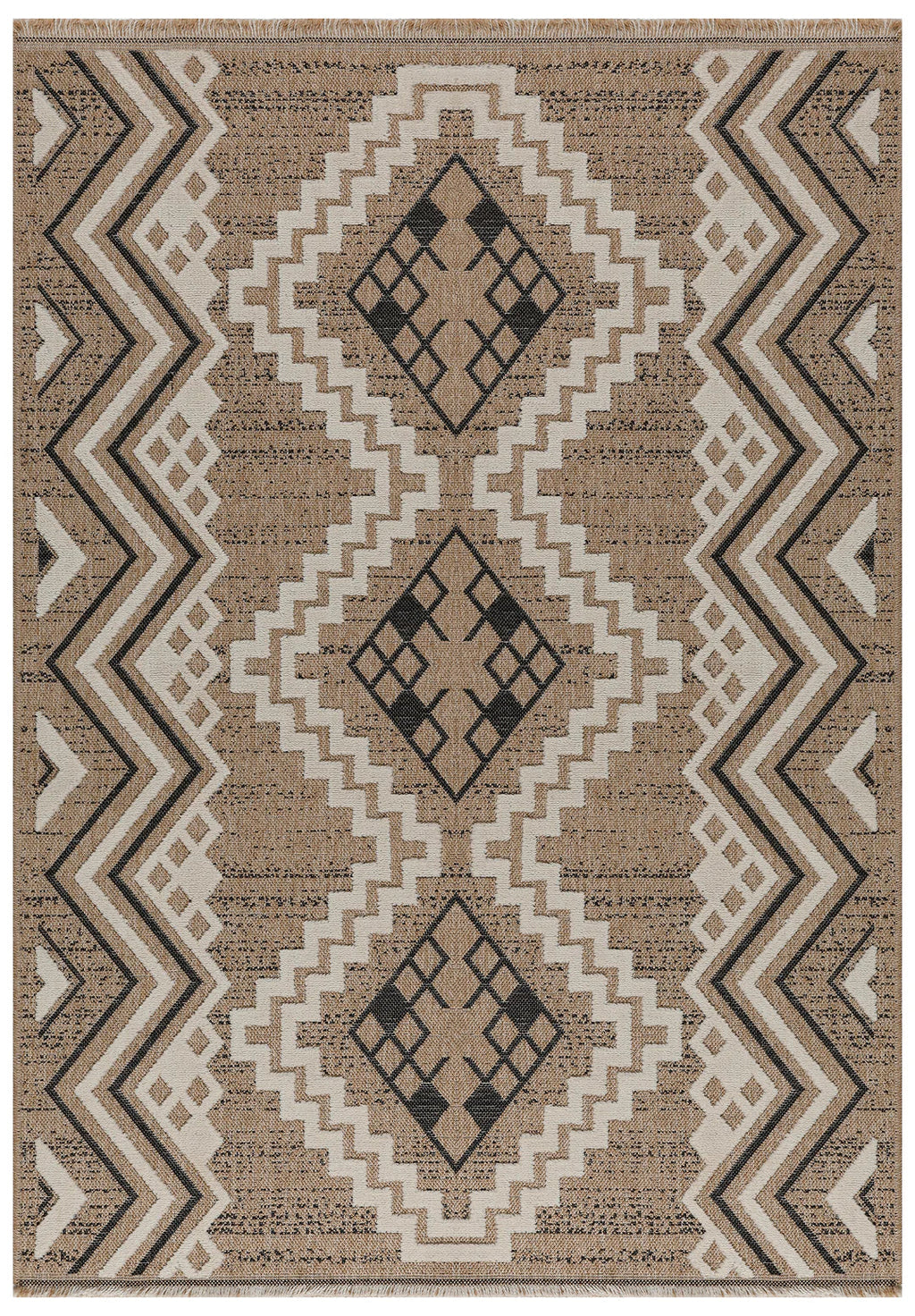 Tulum - Tapis D'Intérieur/Extérieur - Polypropylène - Noir