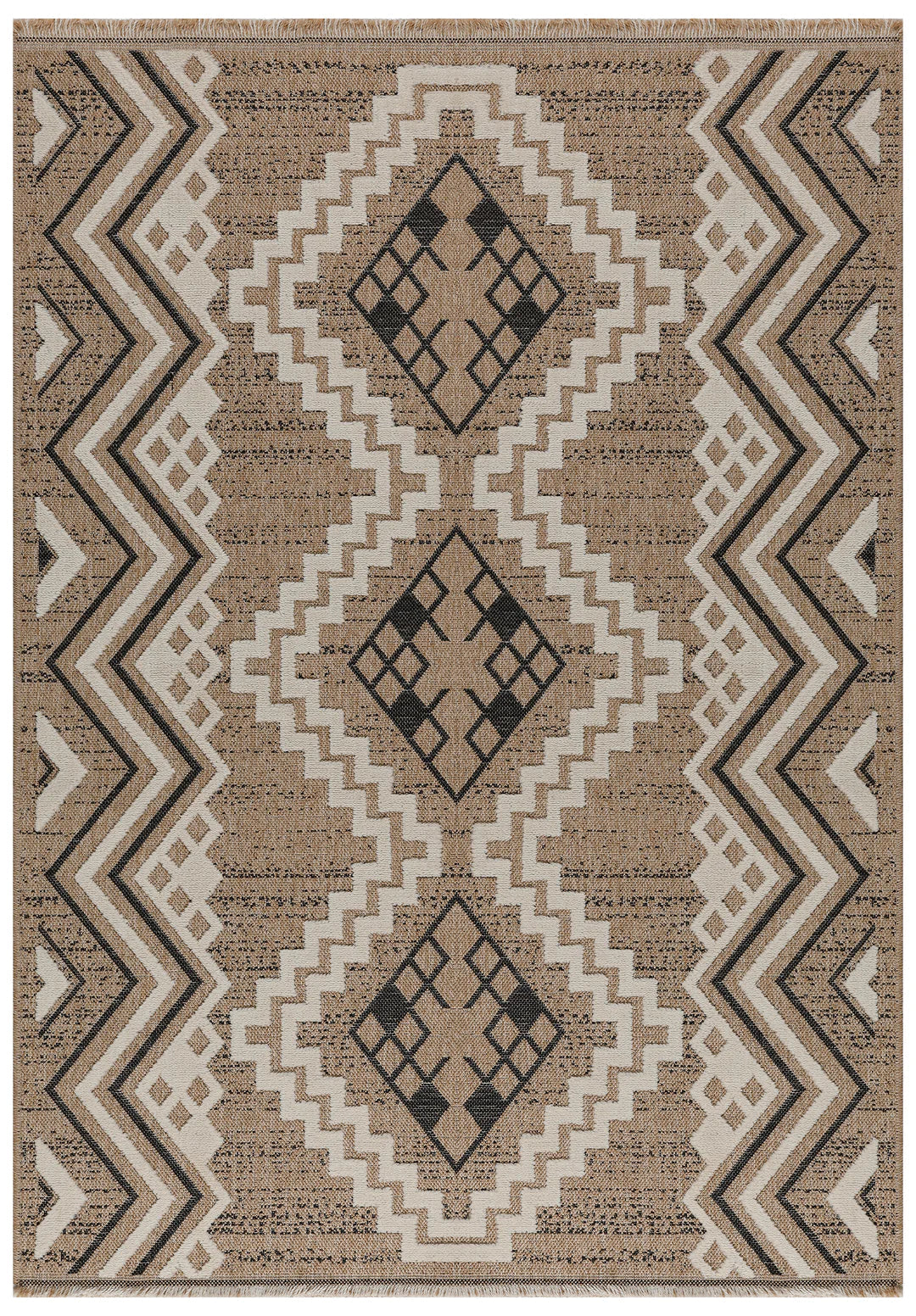 Tulum - Tapis D'Intérieur/Extérieur - Polypropylène - Noir