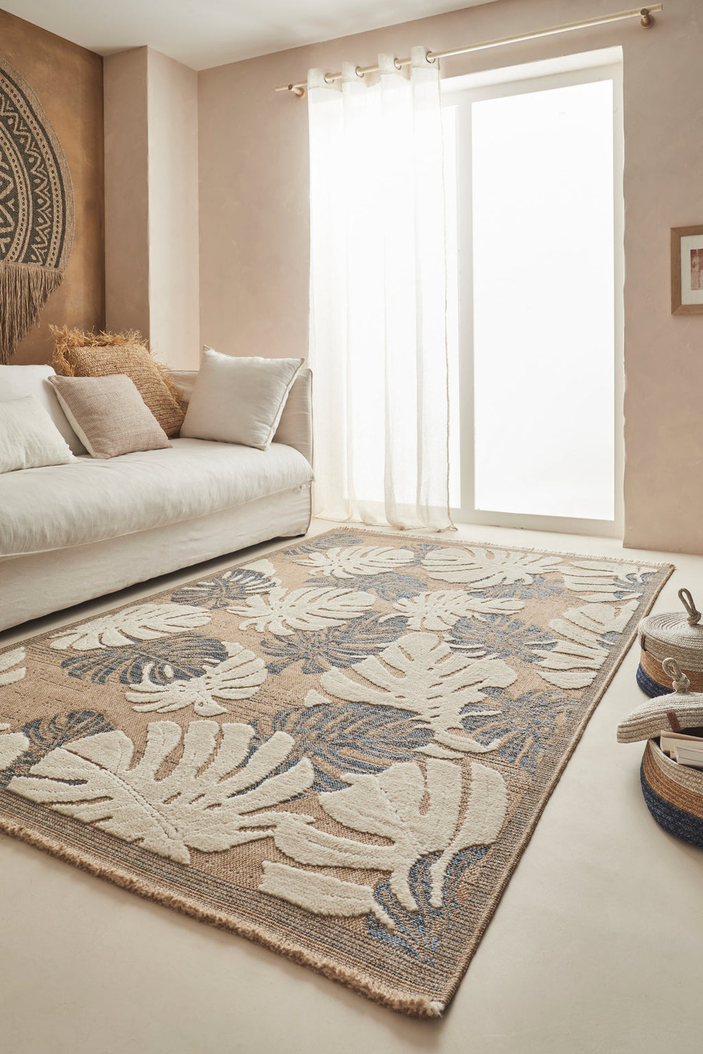 Tulum - Tapis D'Intérieur/Extérieur - Polypropylène - Bleu