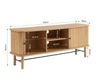 Meuble Tv Ernest - Frêne Portes Tambour Portes Tambour