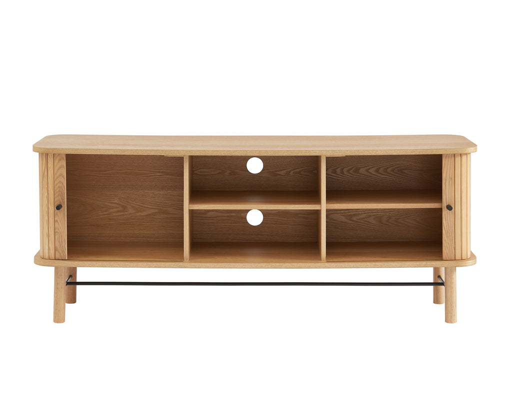 Meuble Tv Ernest - Frêne Portes Tambour Portes Tambour