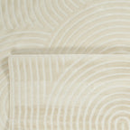Tapis arc-en-ciel crème avec longs poils en relief Nazar rugs