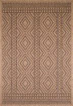 Tapis effet jute naturel motif géométrique Nazar rugs