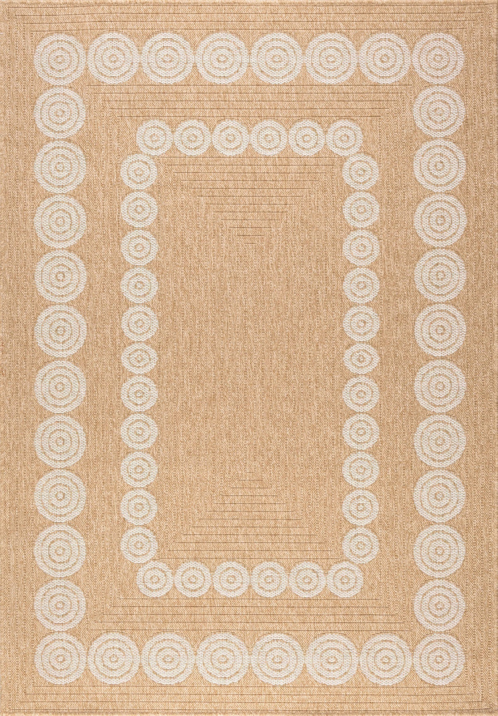 Tapis effet toile de jute à motif  blanc géométrique Nazar rugs