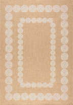 Tapis effet toile de jute à motif  blanc géométrique Nazar rugs