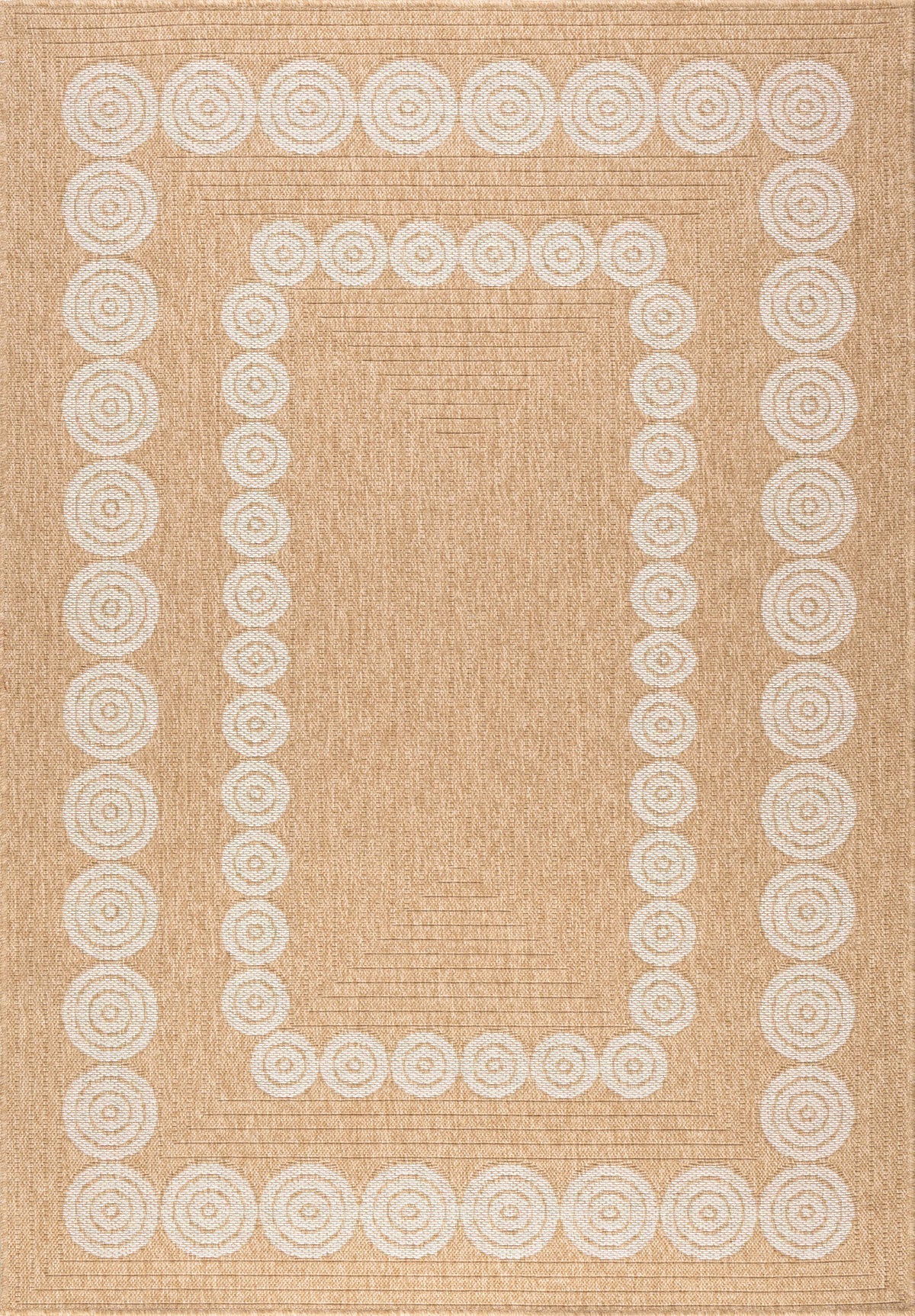 Tapis effet toile de jute à motif  blanc géométrique Nazar rugs