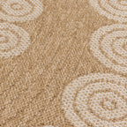 Tapis effet toile de jute à motif  blanc géométrique Nazar rugs