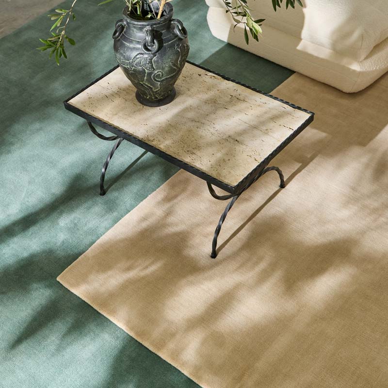 Tapis 100% Laine Nouvelle-Zélande - Bleu Pâle