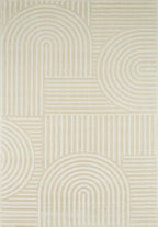 Tapis motif en relief crème Nazar rugs