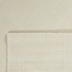 Tapis motif géométrique poils en relief crème Nazar rugs