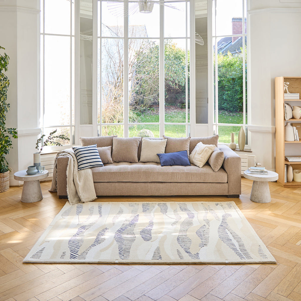 Tapis Azélie - Multi Kaki & Bleu