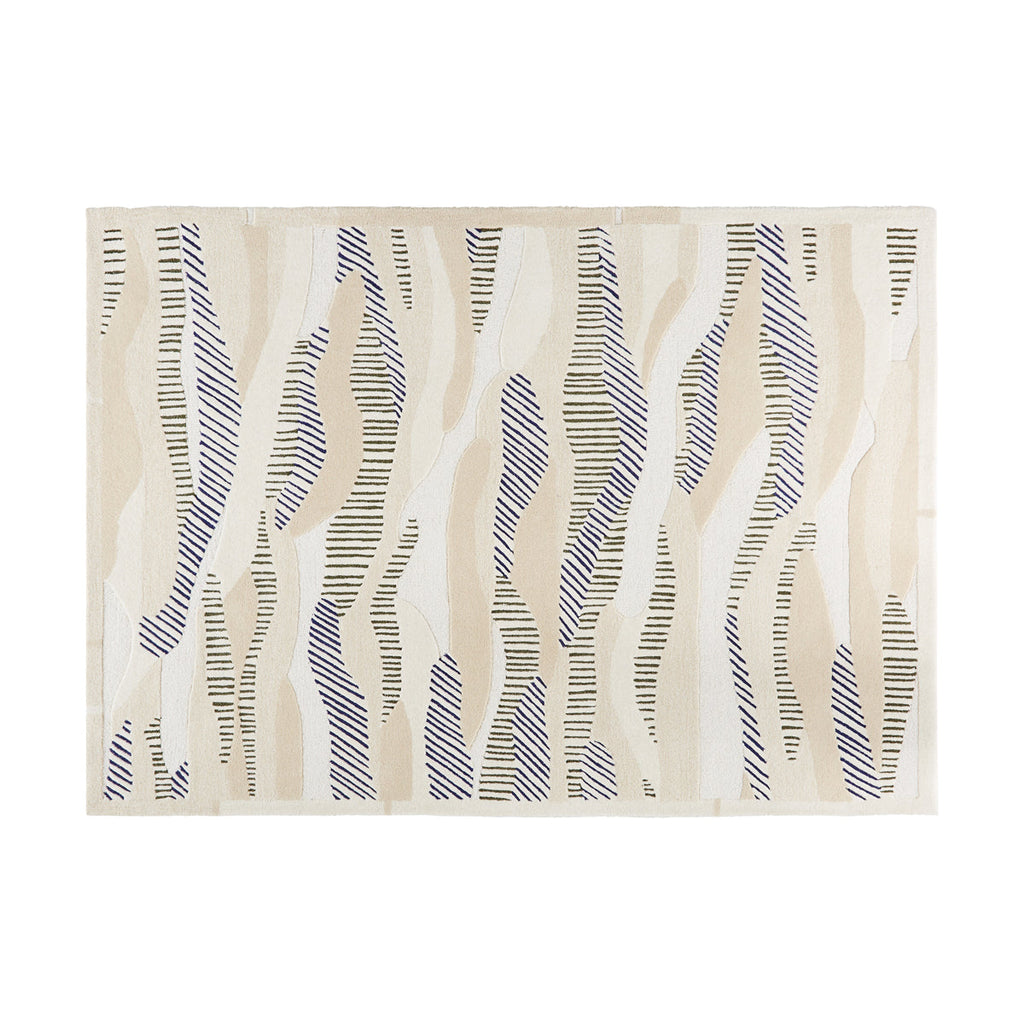 Tapis Azélie - Multi Kaki & Bleu