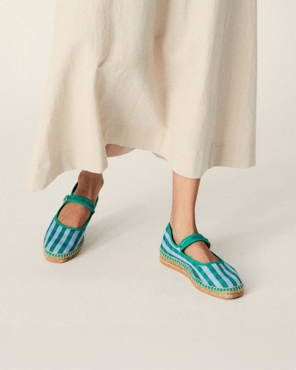Espadrilles Peonia Cuadros Verdes