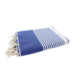 Fouta Xxl Rayée - Bleu Océan