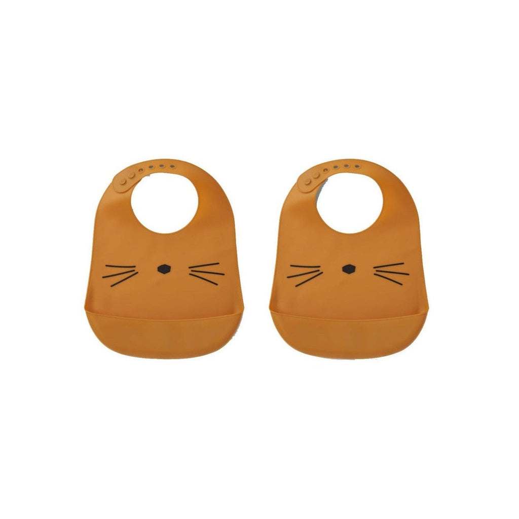 Liewood - Bavoir Enfant - Lot De 2 Tilda - Cat Mustard