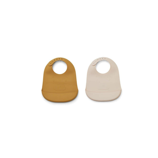 Bavoir Enfant - Lot De 2 Tilda - Mr Bear Golden Caramel / Sandy Mix