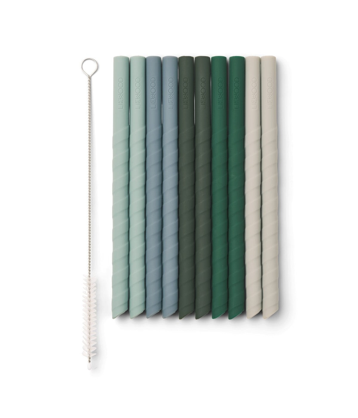Lot De 10 Pailles Timoti - Mélange Multi-Vert