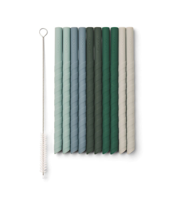 Lot De 10 Pailles Timoti - Mélange Multi-Vert