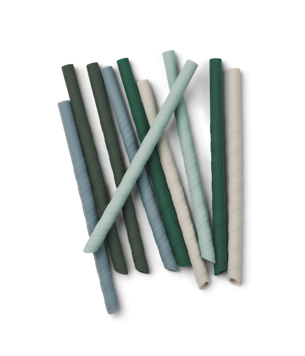 Lot De 10 Pailles Timoti - Mélange Multi-Vert