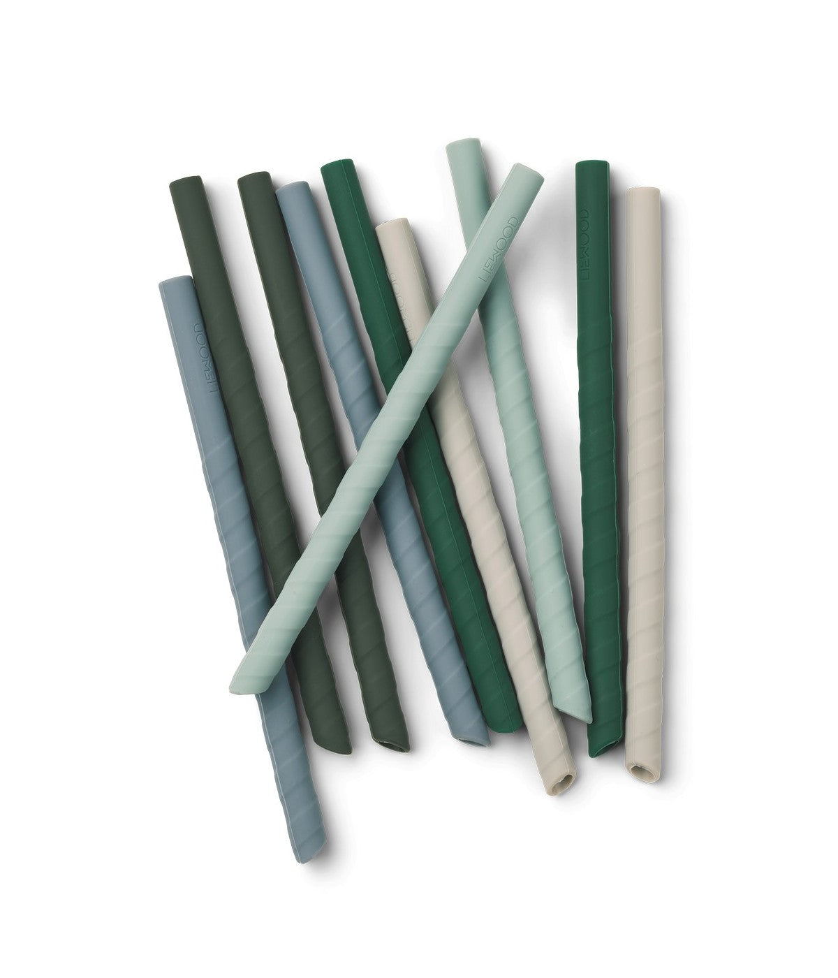 Lot De 10 Pailles Timoti - Mélange Multi-Vert