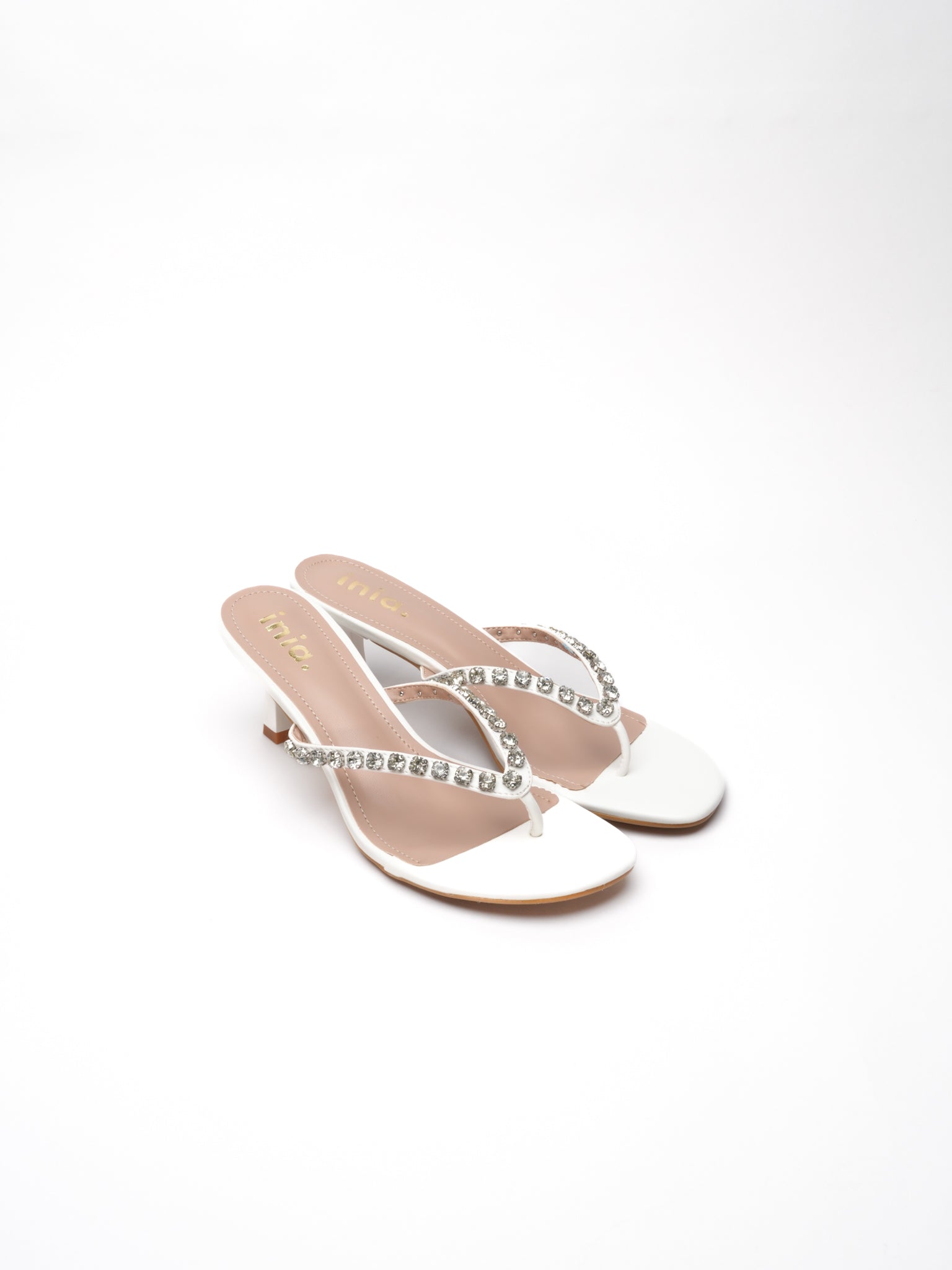 Tongs Strass Stella - Blanc